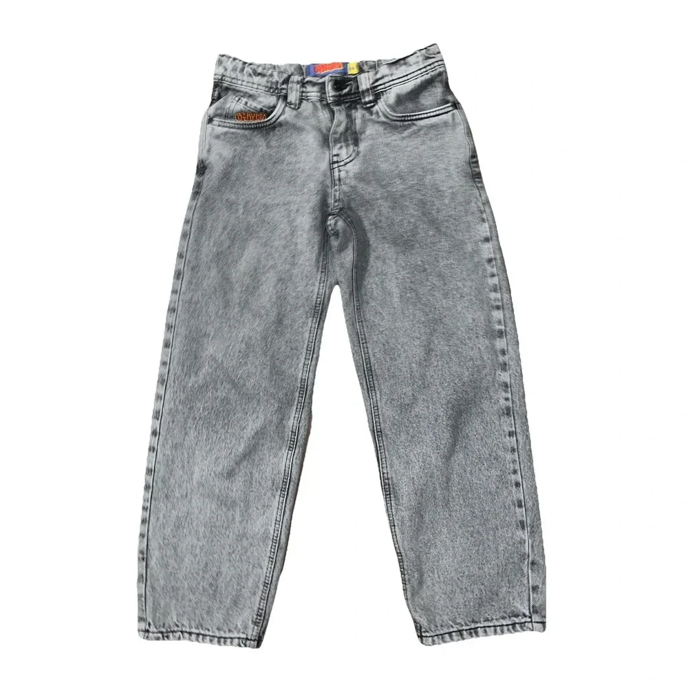 Empyre Jeans Loose Fit Grey Scramble Skate Kids 24 Baggy Skater Streetwear Punk